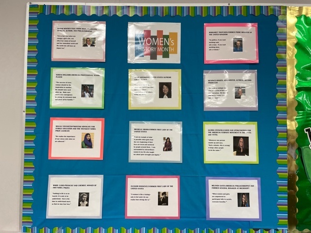 Women's History Month Bulletin Boards and Library Book Displays
