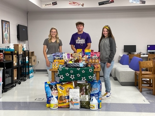 Animal Shelter Supply Drive sponsored by the Student Council.